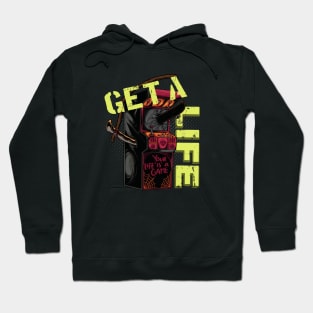 Get a Life retro Game Machine Gamer Gifts Hoodie